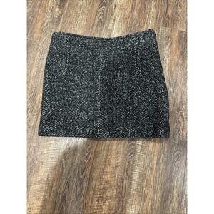 Y2K Preppy Women's Banana Republic Wool Blend Skirt 15" Size 8 Tweed w POCKETS!